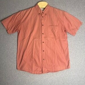 Reel Legends Performance Fishing Button Up Short Sleeve‎ Shirt Size Large